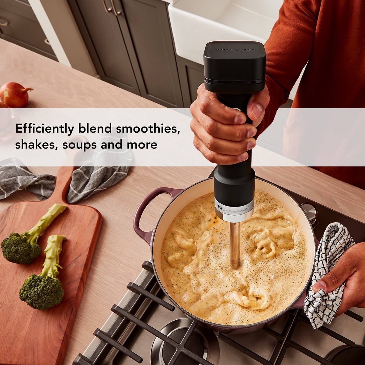 KitchenAid Go® Cordless Hand Blender with Accessories - battery sold separately - Black Matte - Image 4