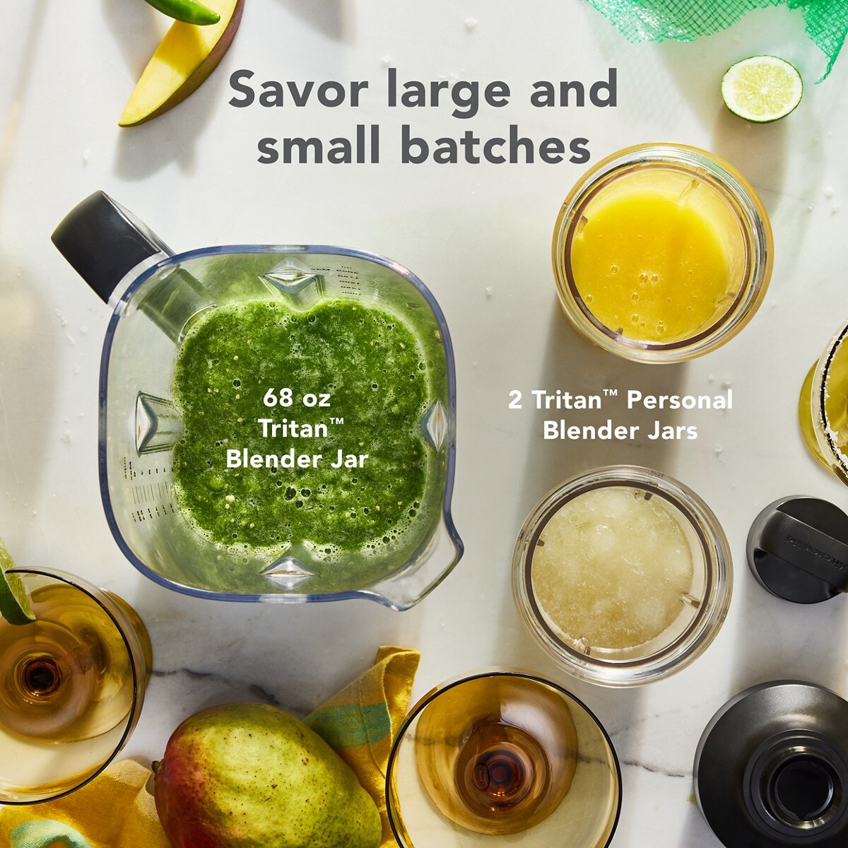 KitchenAid® Pure Power Blender with 2 Personal Blending Jars - Matte Charcoal Grey - Image 3