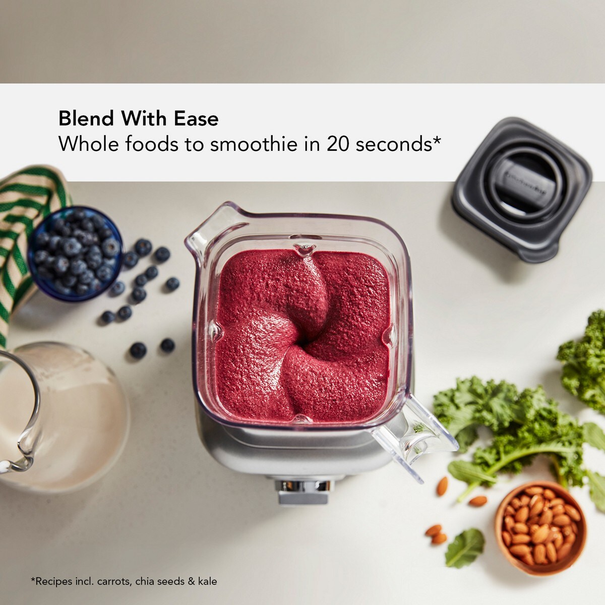 K400 Variable Speed Blender with Tamper - Blue Velvet - Image 2