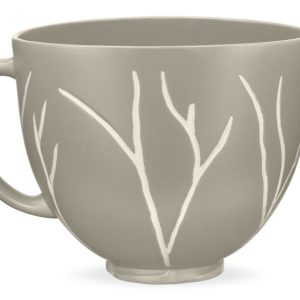 5 Quart Bare Leaves Ceramic Bowl
