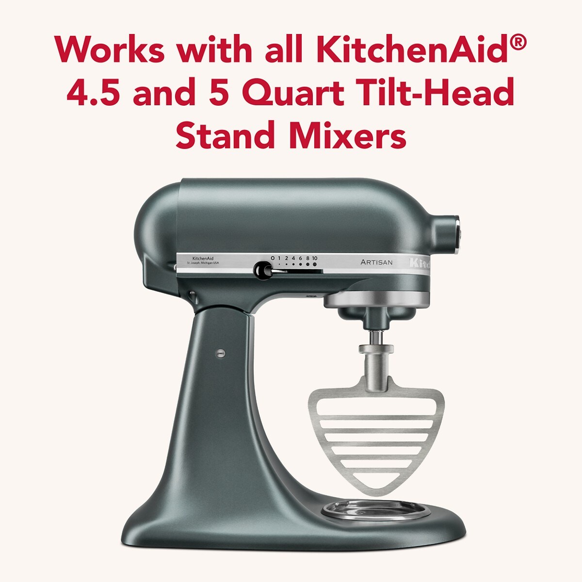 Durable stainless pastry beater for select KitchenAid® tilt-head stand mixers - Stainless Steel - Image 7