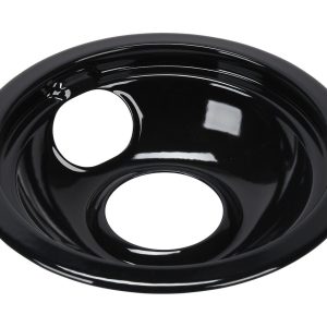 Range Electric/Cooktop 6-IN Round Drip Bowl (Single-Pack) - Black for Non-Hinged, 2-Wire Plug Cooking Elements