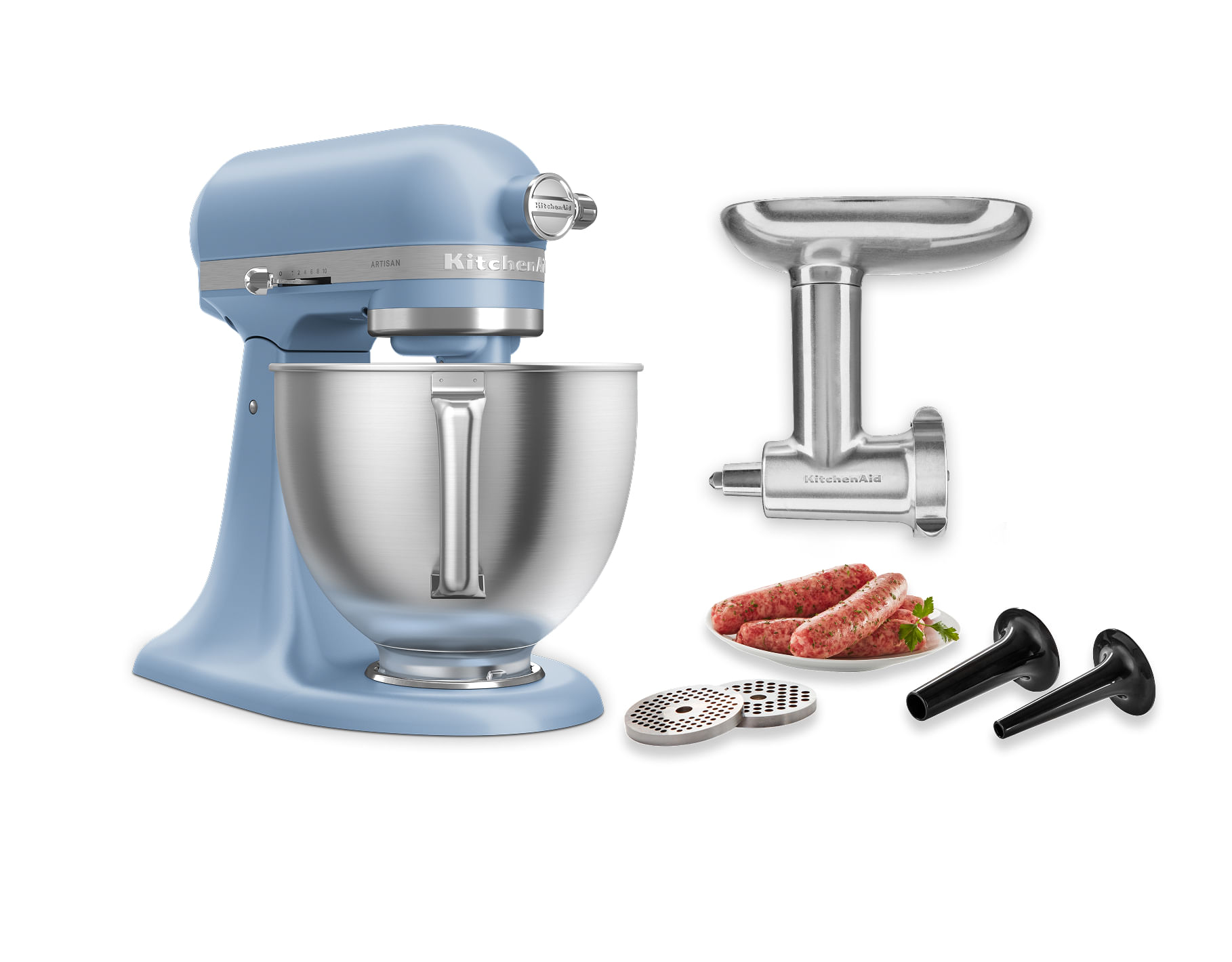 Artisan® 5-Qt Mixer with Premium Touchpoints & Metal Food Grinder Attachment